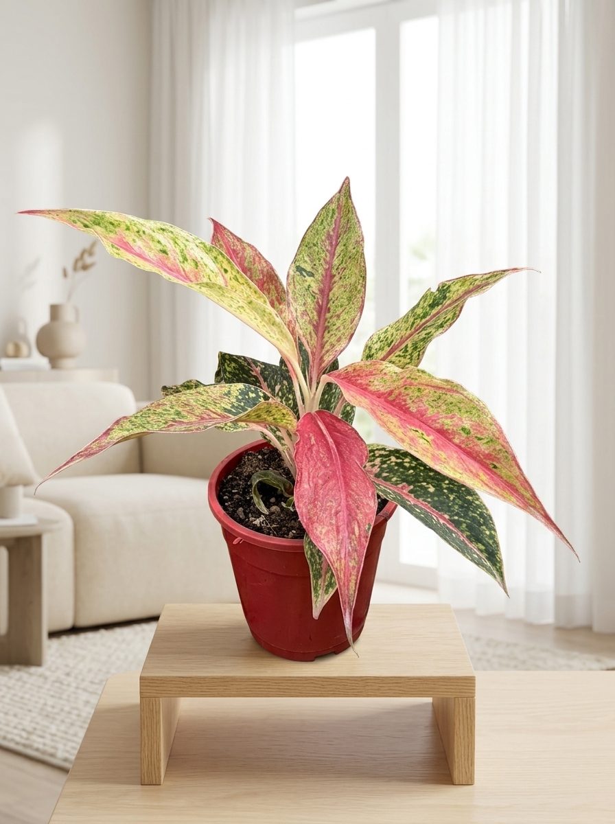 Lush Aglaonema Pink Anjamani Chinese Evergreen nursery specimen