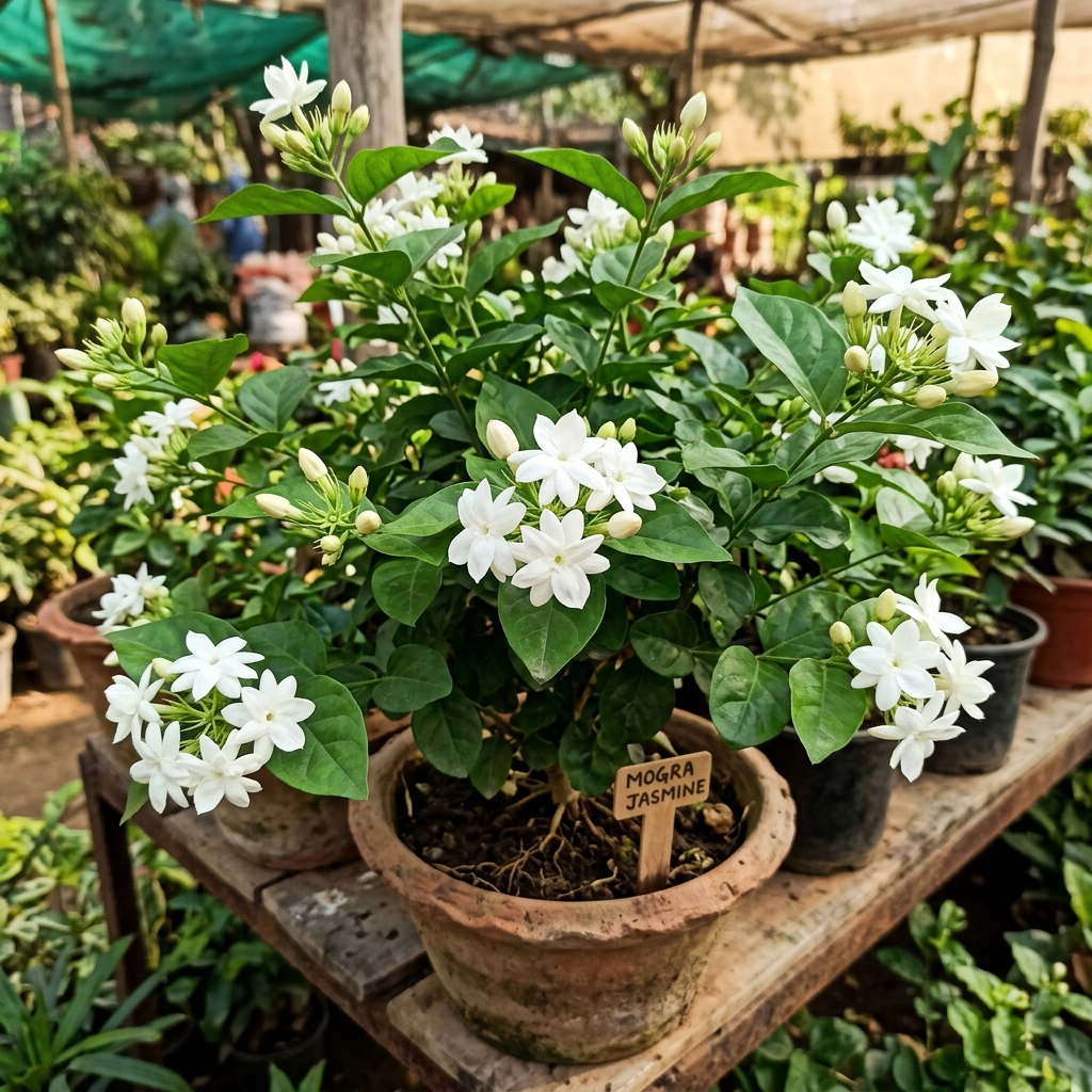 Lush Mogra Arabian Jasmine nursery specimen