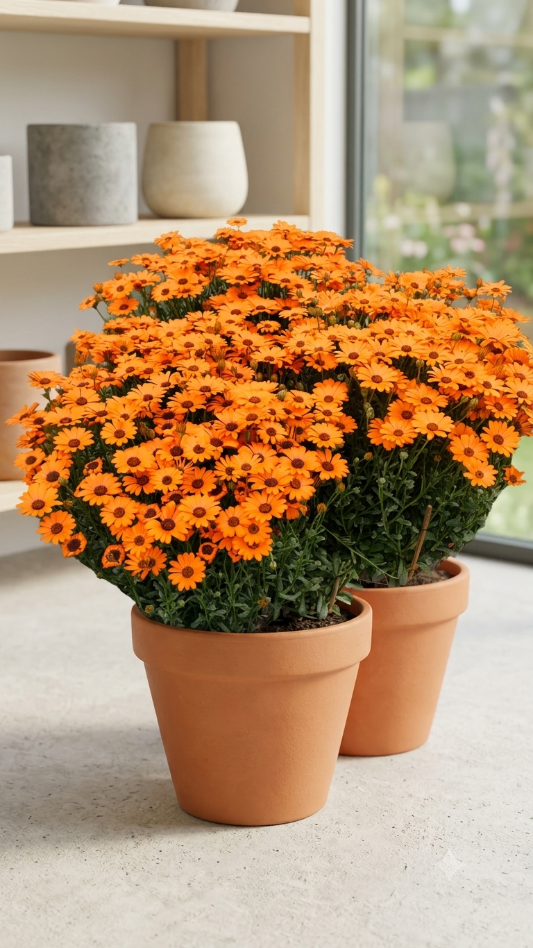 African Orange Daisy mature flowering appearance
