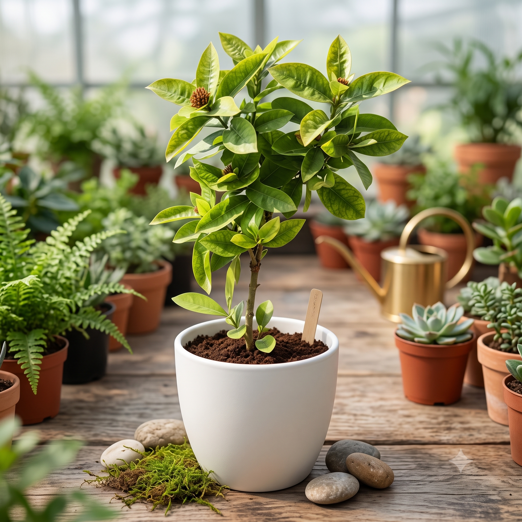Gandharaj Cape Jasmine (Gardenia jasminoides) live nursery specimen