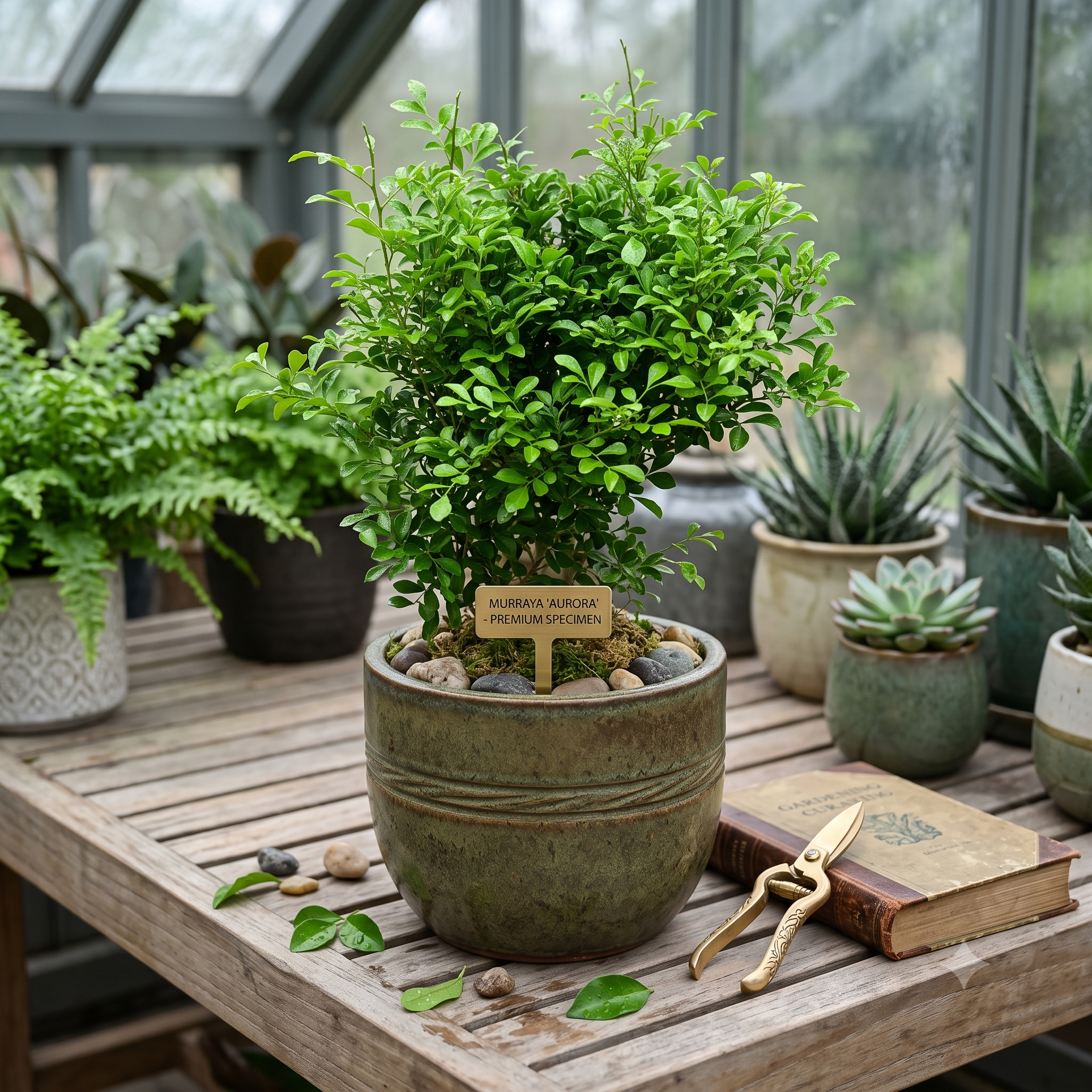 Table Kamini Bonsai (Murraya paniculata) live nursery specimen
