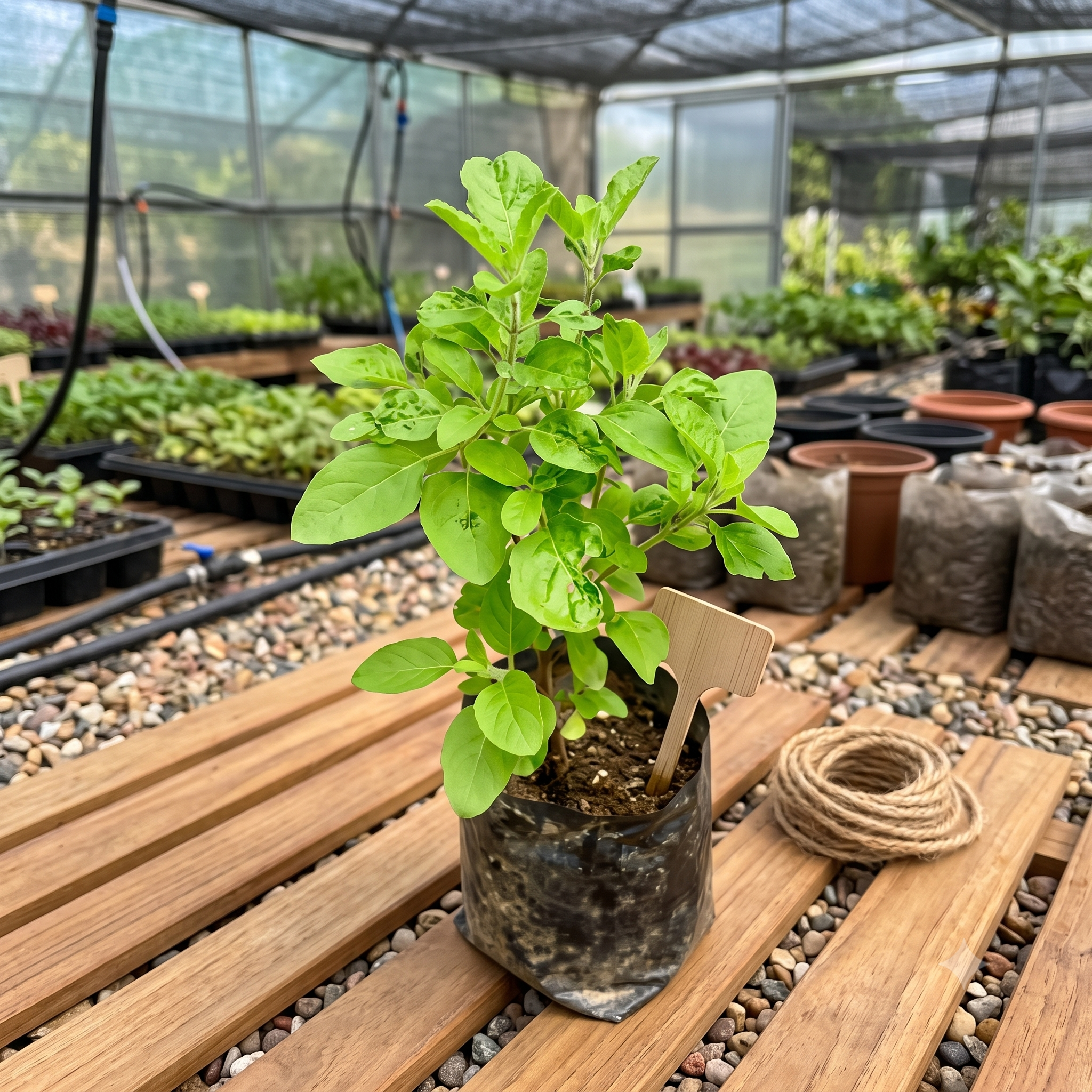 Holy Basil Rama Tulsi Plant live nursery specimen