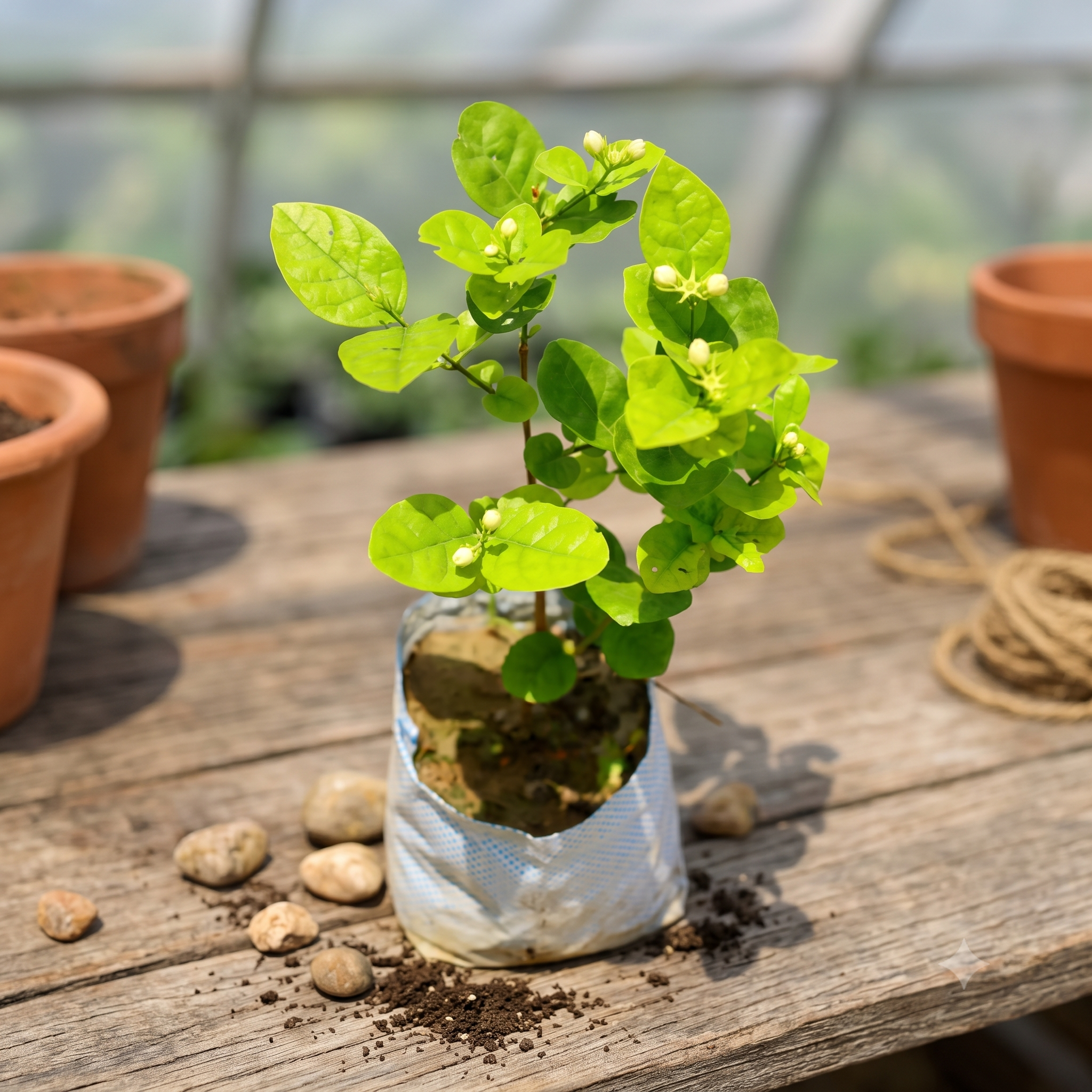 Mogra Arabian Jasmine live nursery plant specimen